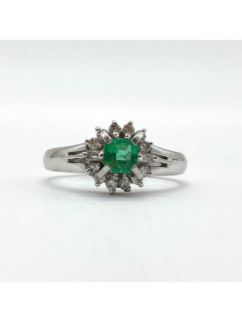 Jewelry Ring Emerald 0.34ct Platinum 5451940